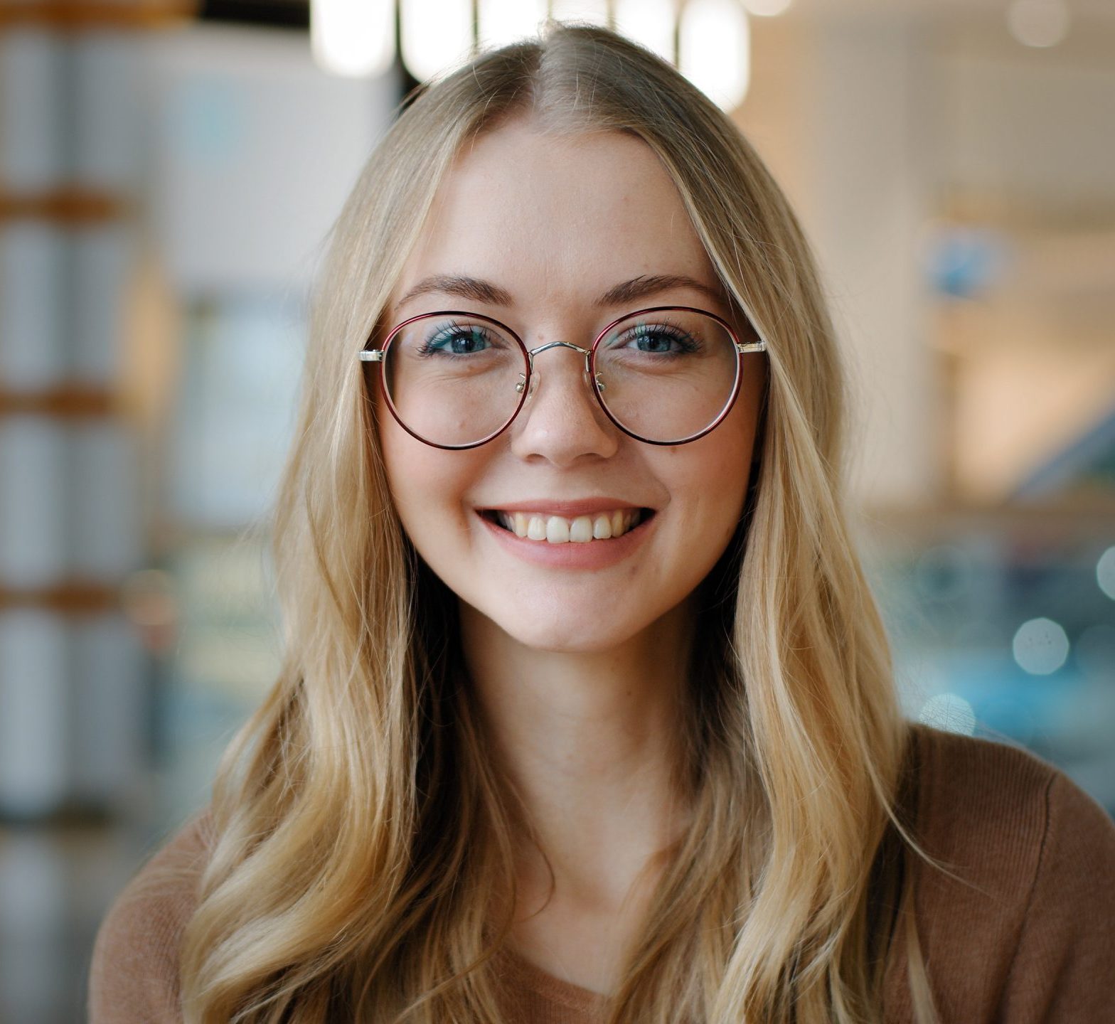 woman smiling