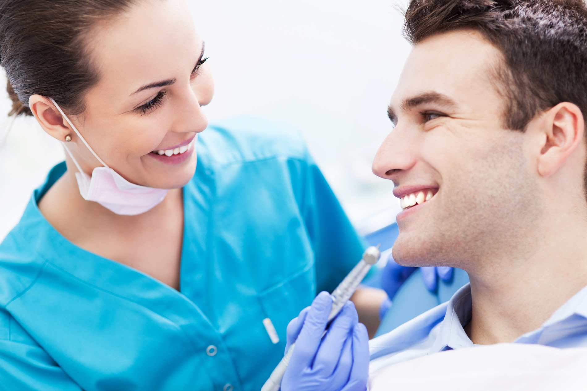 Happy man at dental clinic in Fargo ND